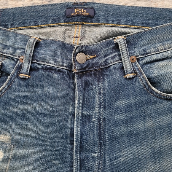 Polo Ralph Lauren Men's Sullivan Slim Distressed Jeans 34 x 32 - Picture 5 of 6